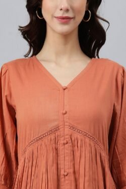 Buy Online Latest Orange Kurti Designar In India.