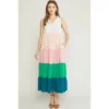 Latest Designer multi pastel colors Long Maxi Kurti Dress.