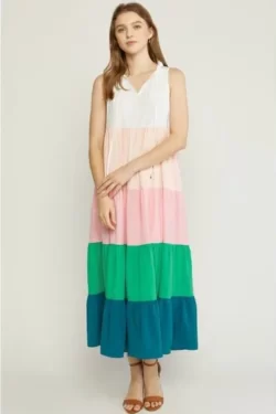 Latest Designer multi pastel colors Long Maxi Kurti Dress.